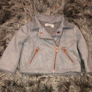 Toddler Girl Faux Suede Moto Jacket